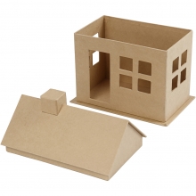 Papier-maché Hus 23x22,5x14,5 Dekorationsföremål