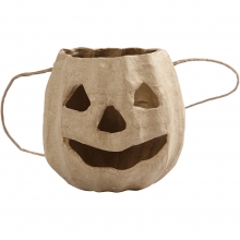 Pappfigur Halloween - Pumpa med upphängning - 8,5x9 cm