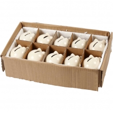 Spargris H: 8 cm B: 8,5 10 st till scrapbooking, pyssel och hobby