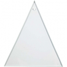 Glasplatta - stl. 8 x 9 cm - Tjocklek 3 mm - Trekant - 10 st