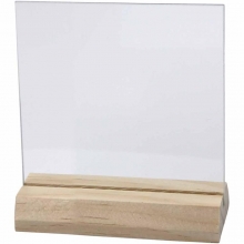 Glasplatta med hållare - 7,5 cm - 10 set