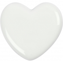 Hjärta i glas 6,5 x cm Tjocklek 10 mm Vit Dekorationsföremål