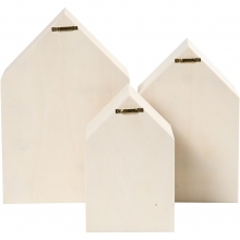 Förvaringslådor Plywood H: 20,3+25,3+31 cm 3 st Ask Låda Förvaring av Trä
