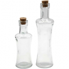 Glasflaskor H: 16 cm 12 st till scrapbooking, pyssel och hobby
