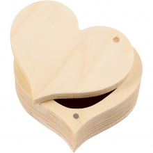 Ask Hjärta Plywood 1 st Låda Förvaring av Trä