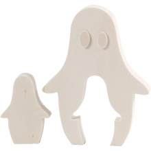 Spöke H: 6+11,5 cm B: 4+9 Plywood Halloweenpyssel Höstpyssel