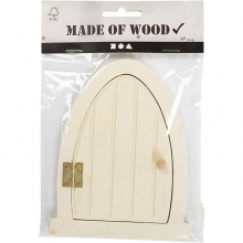 Miniatyr Dörr med gångjärn - Natur - 13x10 cm