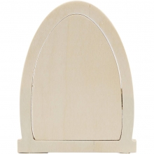 Miniatyr Dörr med gångjärn - Natur - 13x10 cm