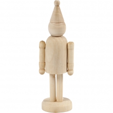 Trädekoration - Figur med tomteluva - 13 cm