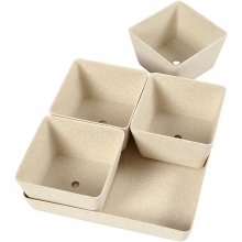 Krukor av Ekologisk Bambufibrer 19,5x8 cm Djup: 19,5 Kruka Vas Korg