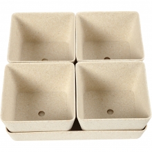 Krukor av Ekologisk Bambufibrer 19,5x8 cm Djup: 19,5 Kruka Vas Korg
