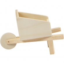 Miniatyr Redskap Skottkärra Trä 11x6,2x7 cm Trädgård