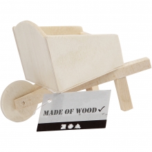 Miniatyr Redskap Skottkärra Trä 11x6,2x7 cm Trädgård