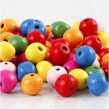 Träpärlor 10 mm 500 g ca 1500 st till scrapbooking, pyssel och hobby