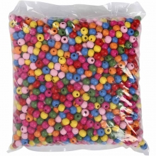 Träpärlor 10 mm 500 g ca 1500 st till scrapbooking, pyssel och hobby