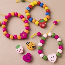 Träpärlor 10 mm 500 g ca 1500 st till scrapbooking, pyssel och hobby