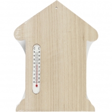 Trähus med termometer stl. 23,5x16,5 cm Kejsarträd Bruksartiklar