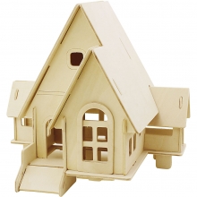 3D Pussel Hus med ramp Höjd: 20 cm Plywood