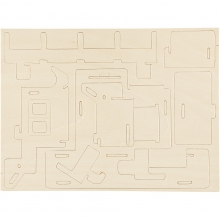 3D Pussel Hus med ramp Höjd: 20 cm Plywood