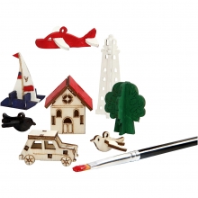 Sätt-ihop-själv träfigurer Vardag Plywood Pysselkit Trä & Papp