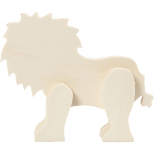 Djurfigurer Lejon 13 x 16 cm Plywood Träleksaker