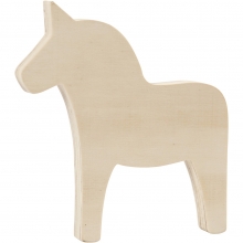 Häst - H: 17 cm - B: 16 cm - Plywood