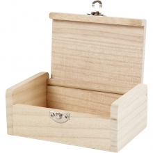 Smyckeask i kejsarträ 11,5x7,5 cm Ask Låda Box Kista