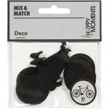 Die cuts Silhouette Cykel 10 st Pappersfigurer