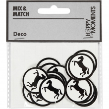 Die cuts Silhouette Häst 20 st Pappersfigurer