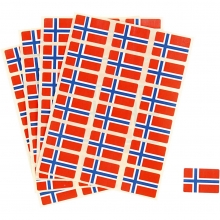 Flaggor -15 x 22 mm Norge 72 st Pappersflaggor