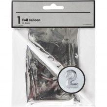 Folieballong 2 H: 41 cm Silver Ballonger