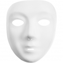 Helmasker H: 17,5 cm B: 14 Vit 12 st Masker