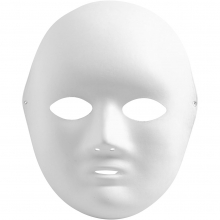 Helmasker av papp H: 22 cm B: 17 10 st Masker