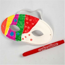 Halvmasker av papp H: 9,5 cm B: 18,5 10 st Masker