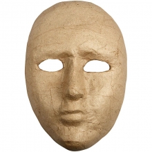 Helmask av papier-maché H: 23 cm B: 16 Masker
