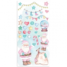 Paper Pack 10 ark Stamperia Christmas Rose 6x12 Tum Julpyssel Papper