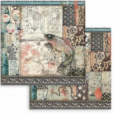 Paper Pad Stamperia Sir Vagabond in Japan 8x8 Tum Pappersblock 4 8