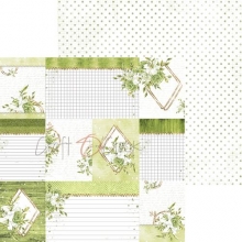 Paper Pack Craft O Clock Greenery Charm Gold Glitter 12x12 Tum Papperspack 12
