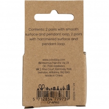 Försilvrade creoler med liten ögla för hänge, uppställda i par.