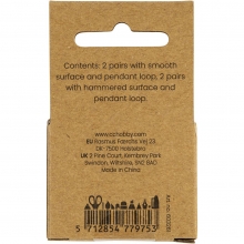 Förgyllda creoler med liten ögla för hänge, uppställda i par.