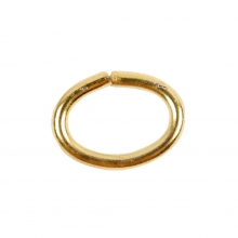 Ovala Ringar - 2,5x4 mm - Förgylld - 50 st