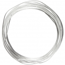 Metalltråd Wire Försilvrad 1.2 mm 3 meter Smyckes Binding Ståltråd