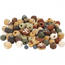 Keramikpärlor 7-18 mm 300 g Lerpärlor till scrapbooking, pyssel och hobby
