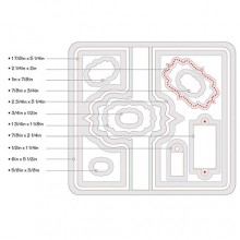 Dies Sizzix Framelits Fancy Frame #2 Flip-Its Card Stansmaskin