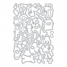 Mini Dies 45 st Crazy Cats & Dogs Tim Holtz Stansmaskin