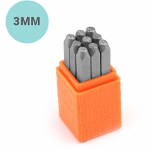 Prägelstämplar stl. 3 mm Siffror 9 st till scrapbooking, pyssel och hobby
