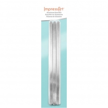 Metallband L: 15 cm B: 6 mm Aluminium 12 st Märkbrickor och armband