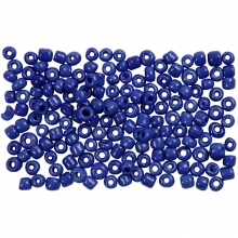 Seed Beads 3 mm Blå 25 gram pärlor, smyckestillverkning