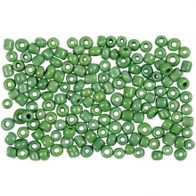 Seed Beads 3 mm Grön 25 gram pärlor, smyckestillverkning