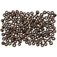 Seed Beads 3 mm Bronze 25 gram pärlor, smyckestillverkning
